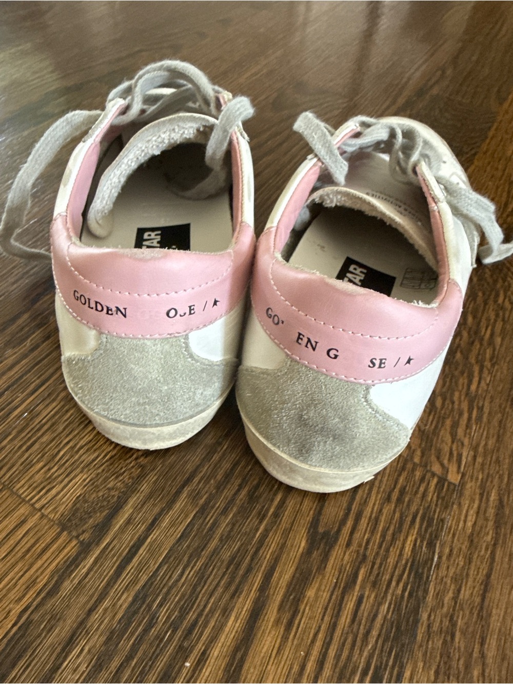 Golden Goose Pink and White Women’s Sneakers